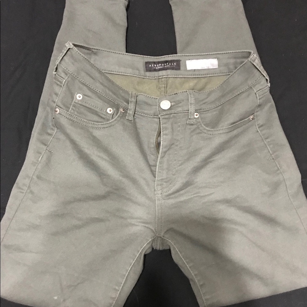 Olive Green Highwaisted Jeggings